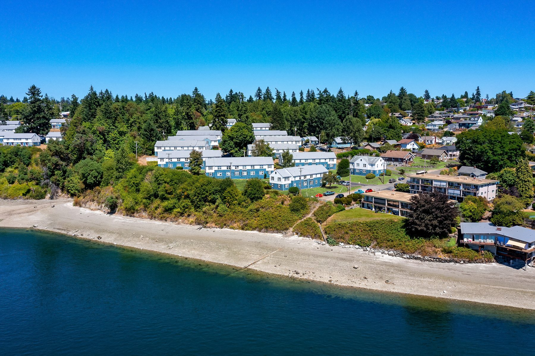 The View at Manette (Seaglass Village) on the bluffs above the Port Washington Narrows, Bremerton, Washington